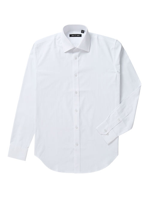Men's Dress Shirt Slim Fit Long Sleeve Grid Dress Shirts