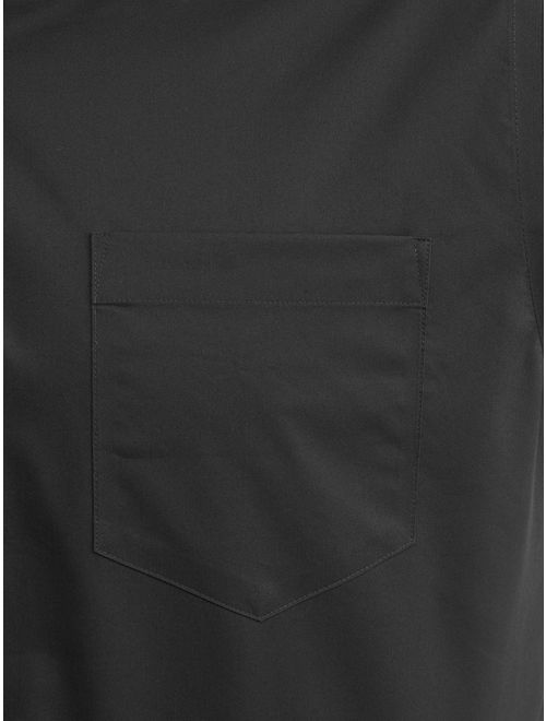 George Men's Black Long Sleeve Performance Slim Fit Dress Shirt, Up to 3XL