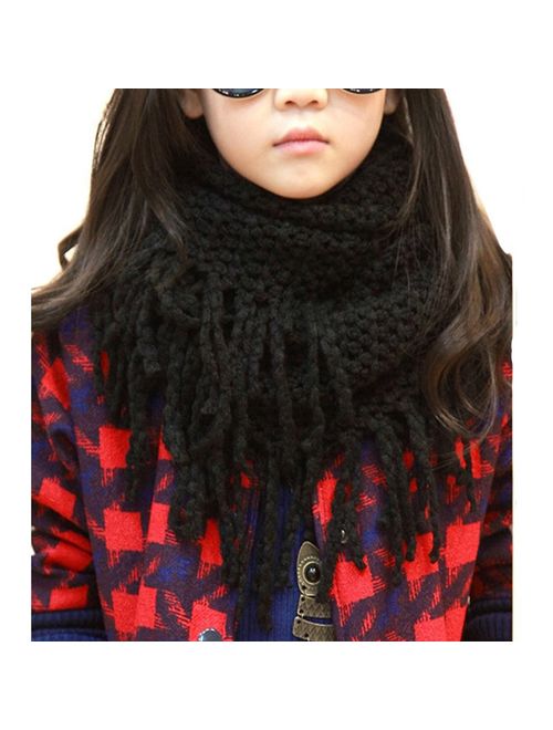 Eforstore Kids Knit Wool Soft Infinity Scarf Neck Long Scarf Shawl