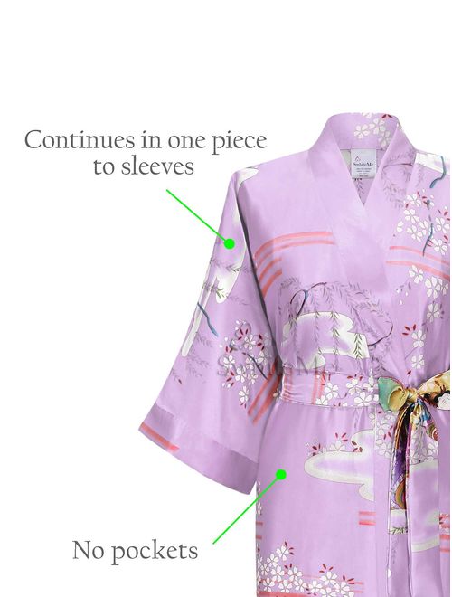 Swhiteme Women's Kimono Robe, Short