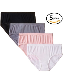 Women's Plus Size Fit for Me 5 Pack Cotton Panties
