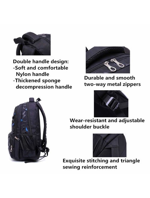 Fanci Geomatric Triangle Prints Waterproof Primary Middle School Backpack Bookbag for Elementary Boys