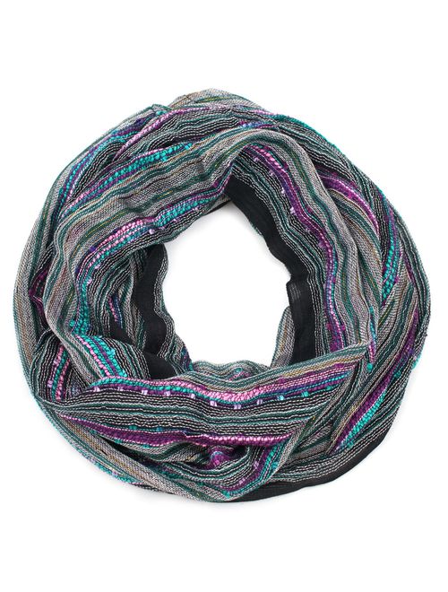 (17 COLORS) Women's Shimmer Sparkle Infinity Scarf, Festival Bliss Lightweight Fashion Shawl