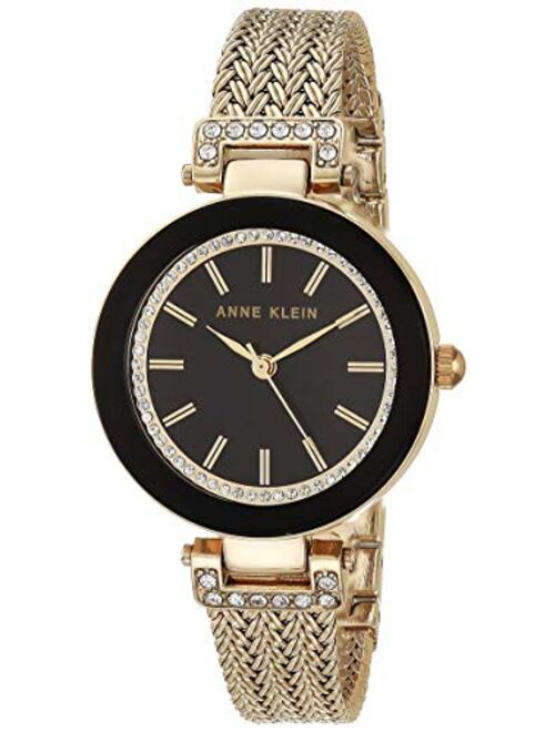 Anne Klein Women's Swarovski Crystal Accented Mesh Bracelet Watch
