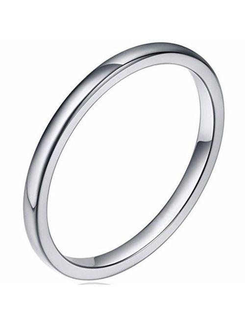 Jude Jewelers 1.5 MM Stainless Steel Stackable Ring Wedding Band