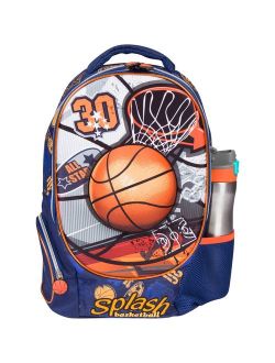 MB ALL STAR - Kids Backpack with 3D Basketball Elementary School Book Bag for Boys