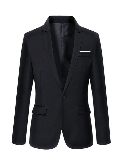 Beninos Men's Slim Fit Casual One Button Blazer Jacket Sport Coat