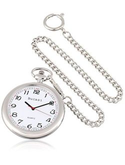 Bucasi PW1030B Military Luminous Easy To Read Spring Clip Pocket Watch