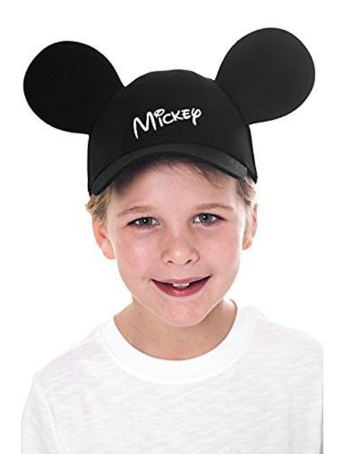 Disney Youth Hat Kids Cap with Mickey Mouse Ears (Mickey Black)