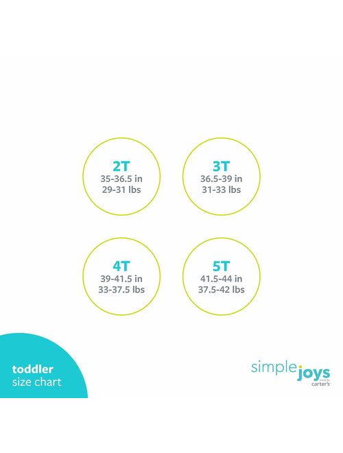 Simple Joys by Carter's Toddler Girls' 4-Piece Fleece Pajama Set
