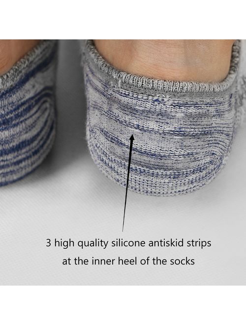 M&Z Low Cut No Show Socks Mens Casual Invisible Cotton Non-Slip Durable Socks