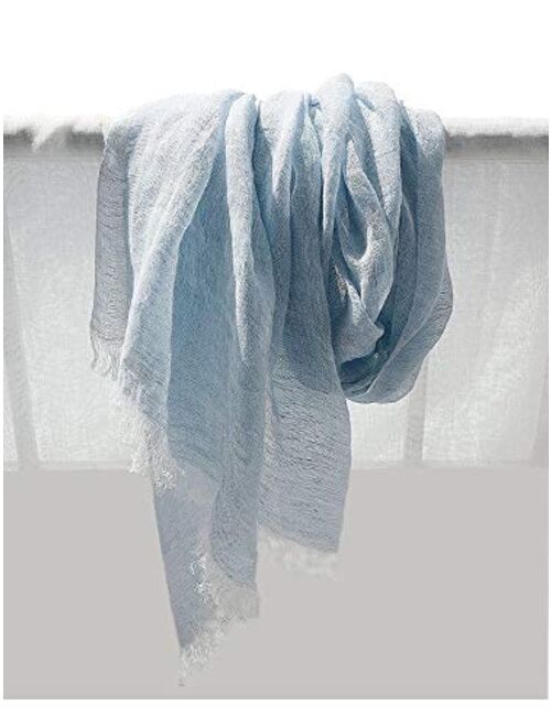 Lightweight Summer Scarf Shawl Wrap Linen Feel Scarves For Men And Women