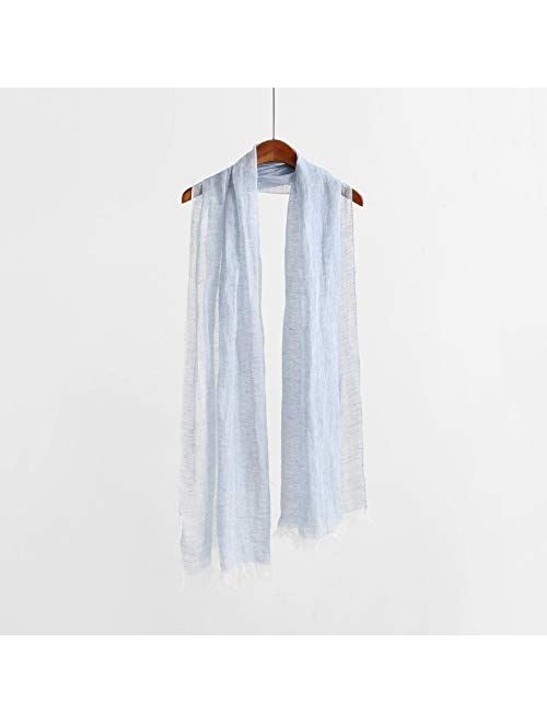 Lightweight Summer Scarf Shawl Wrap Linen Feel Scarves For Men And Women