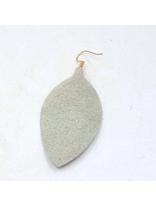 KSQS Leather Teardrop Earrings Set Petal Leaf Drop Earrings Soft and Lightweight Dangle for Women&Girls