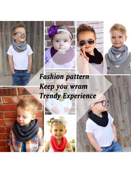 Toddler Baby Girls Boys Jersey Infinity scarf, Cozy Soft, Fashion stylish