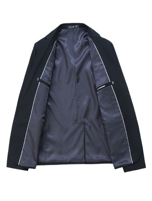 MOGU Mens Slim Fit One Button Casual Blazer Jacket