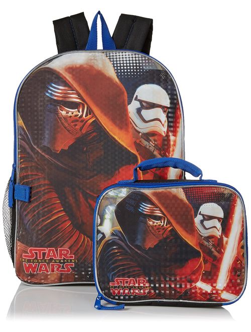 Disney Boys' Kylo Ren and Stormtrooper Backpack with Lunch Kit