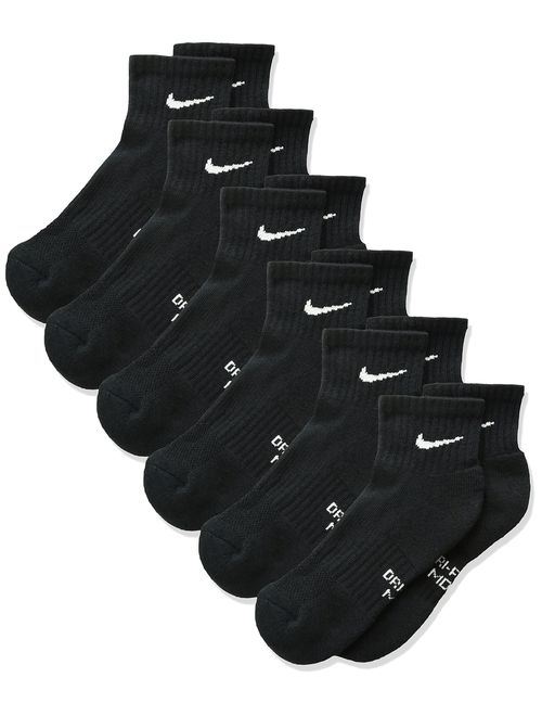 NIKE Kids' Everyday Cushioned Ankle Socks (6 Pairs)