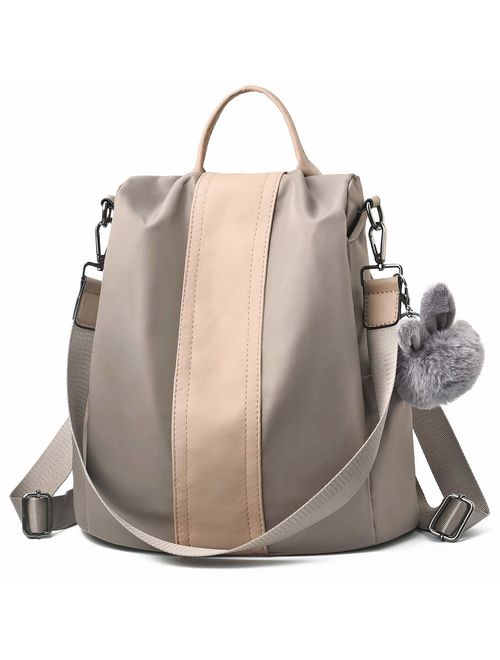 Charmore Women Backpack Purse Waterproof Nylon Schoolbags Anti-theft Rucksack Shoulder Bags