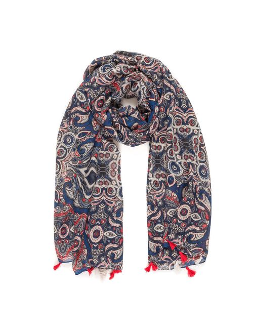 Scarf for Women Lightweight Paisley Fashion for Fall Winter Scarves Shawl Wrap