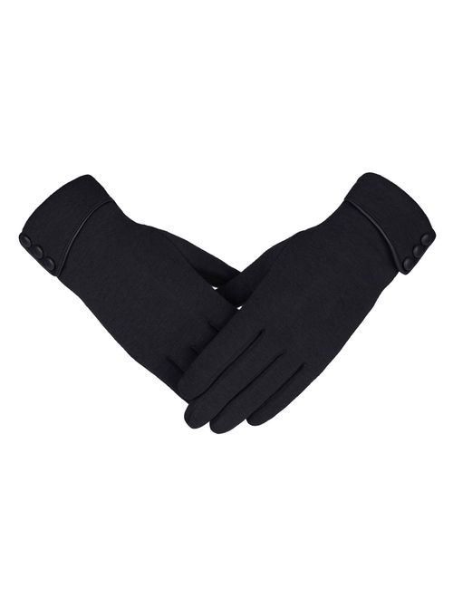 Knolee Women's Screen Gloves Warm Lined Thick Touch Warmer Winter Gloves