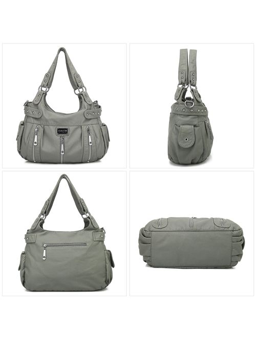Scarleton Satchel Handbag for Women, Ultra Soft Washed Vegan Leather Crossbody Bag, Shoulder Bag, Tote Purse, H1292