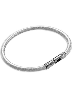 Lucky Line Flex-O-Loc Cable Key Ring, Galvanized Steel