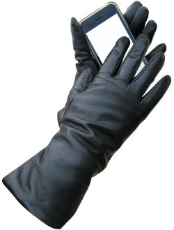 FOWNES Women's Cashmere Lined Lambskin Leather Gloves