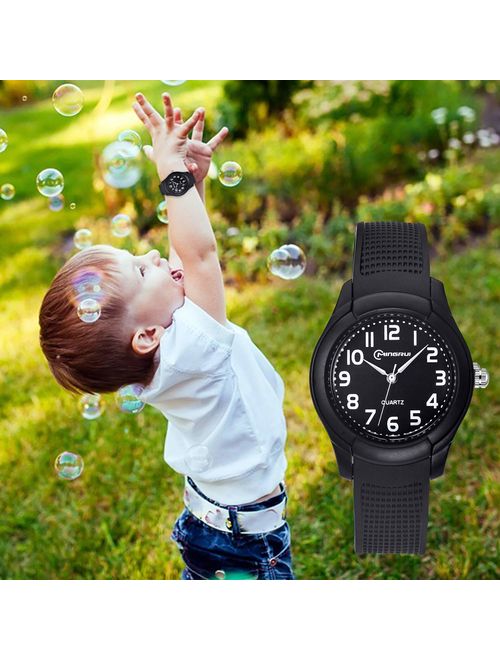 Kids Analog Watch,Girls Boys Waterproof Learning Time Wrist Watch Easy to Read Time WristWatches for Kids as Gift