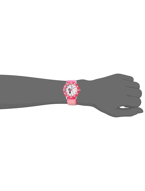 Disney Girls' W000025 Minnie Mouse Watch with Pink Nylon Band