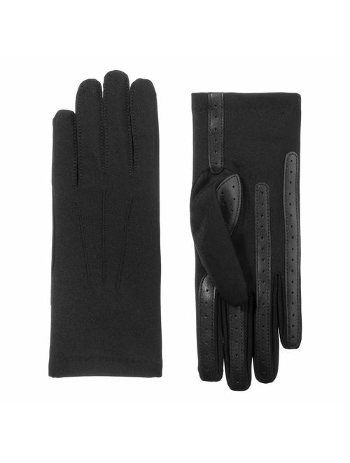 Isotoner womens Isotoner Women/'s Spandex Cold Weather Stretch Gloves With Warm Fleece Lining