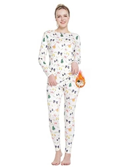 MANCYFIT Thermal Underwear for Women Long Johns Set Fleece Lined Ultra Soft