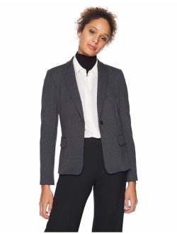 Amazon Brand - Lark & Ro Women's Long Sleeve Knit Jacquard Blazer