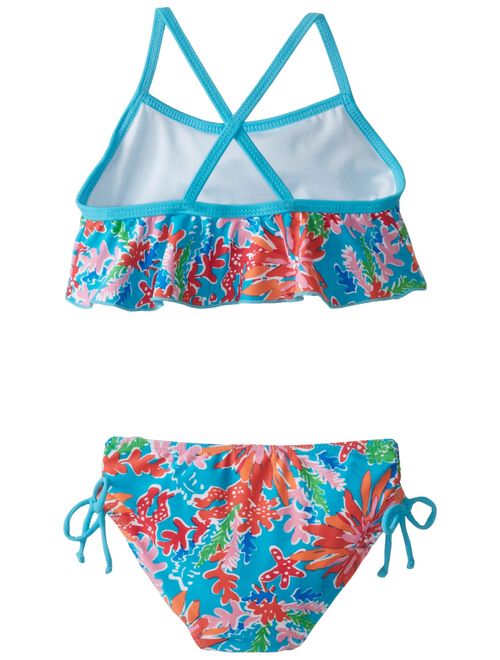 Kanu Surf Girls' Karlie Flounce Bikini Beach Sport 2-Piece Swimsuit