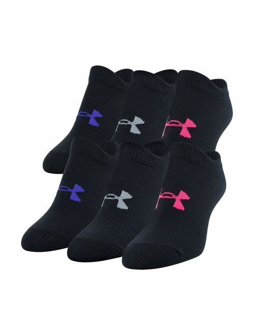 Under Armour Youth Essential 2.0 No Show Socks, 6-Pairs