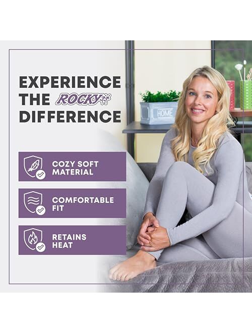 Rocky Thermal Underwear for Women (Long Johns Thermals Set) Shirt & Pants, Base Layer w/Leggings/Bottoms Ski/Extreme Cold