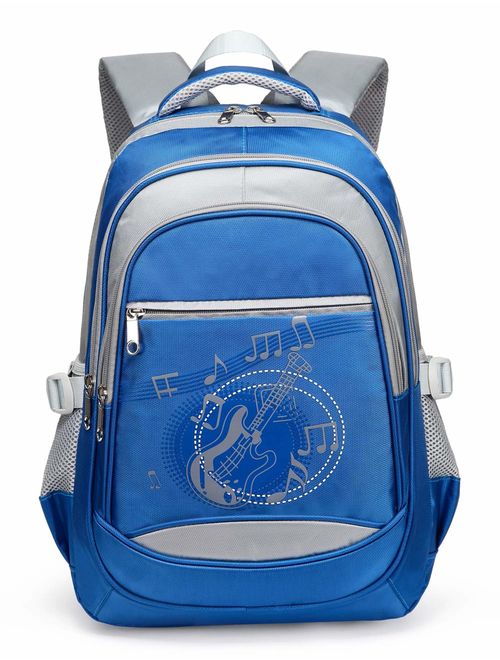 Music Print Girls School Backpack for Kids Boys Elementary School Bags Bookbags