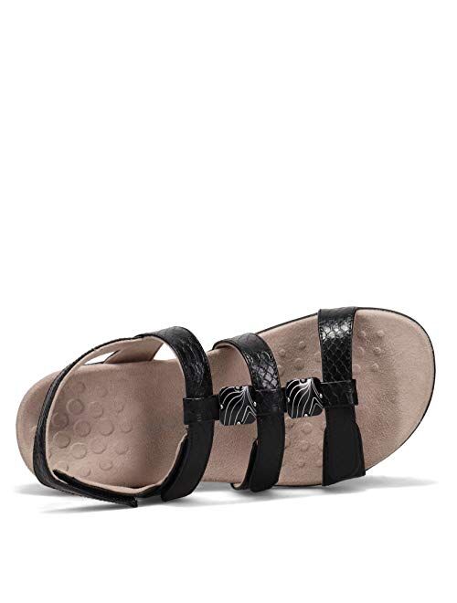 Vionic Women's Rest Amber Backstrap Adjustable Sandals with Concealed Orthotic Arch Support