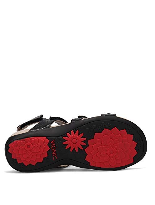 Vionic Women's Rest Amber Backstrap Adjustable Sandals with Concealed Orthotic Arch Support