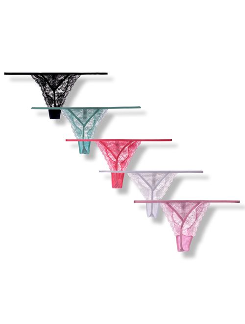 Moxeay Sexy G-String Thong Panty Underwear Pack of 5