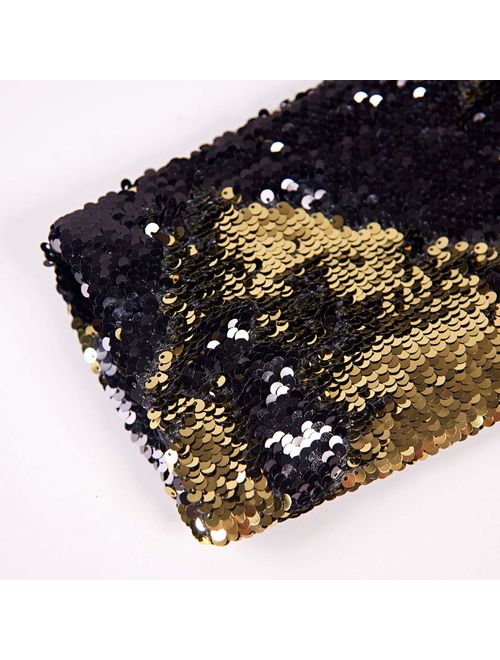 PYJTRL Men Stylish Two Color Conversion Shiny Sequins Blazer Suit Jacket