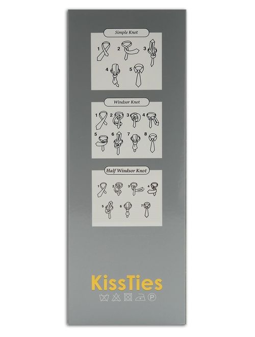 KissTies Solid Satin Tie Pure Color Necktie Mens Ties + Gift Box