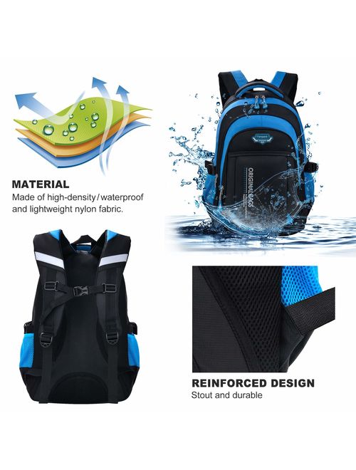 backpack for boys, Fanspack 2019 new large school bag for boys school bookbag kids backpack