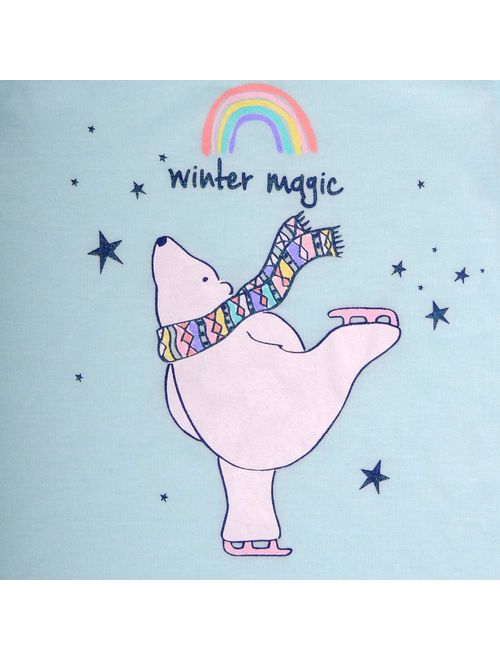 Girl Nightgowns for Girls Unicorn Mermaid Bear Nightshirt Pajamas Long Sleeve Nightdress Sleepwear Dress for Kids 2-13 Years