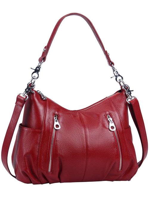 Heshe Women's Leather Shoulder Handbags Cross Body Bags Hobo Totes Top Handle Bag Satchel and Purse for Ladies