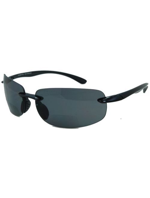 In Style Eyes Lovin Maui Wrap Polarized Nearly invisible Line Bifocal Sunglasses