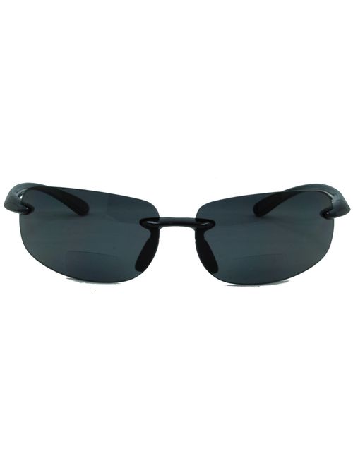 In Style Eyes Lovin Maui Wrap Polarized Nearly invisible Line Bifocal Sunglasses