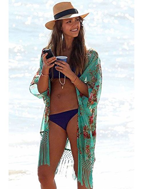 Yonala Summer Womens Beach Wear Cover up Swimwear Beachwear Bikini Cardigan