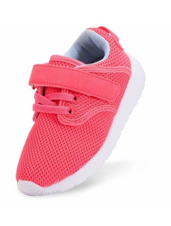 Boy's Girl's Lightweight Breathable Sneakers Strap Athletic Running Shoes