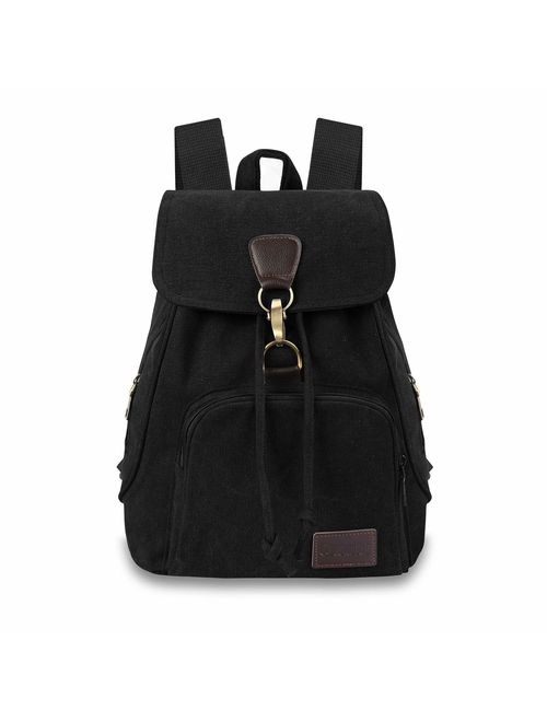 Qyoubi Womens Canvas Fashion Backpacks Purse Casual Outdoor Shopping Daypacks Hiking Travel Multipurpose Bag